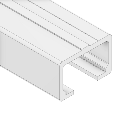 10-800-0-72IN MODULAR SOLUTIONS EXTRUDED PROFILE SLIDING DOOR RAIL 6M MAX, CUT TO THE LENGTH OF 72 INCH
